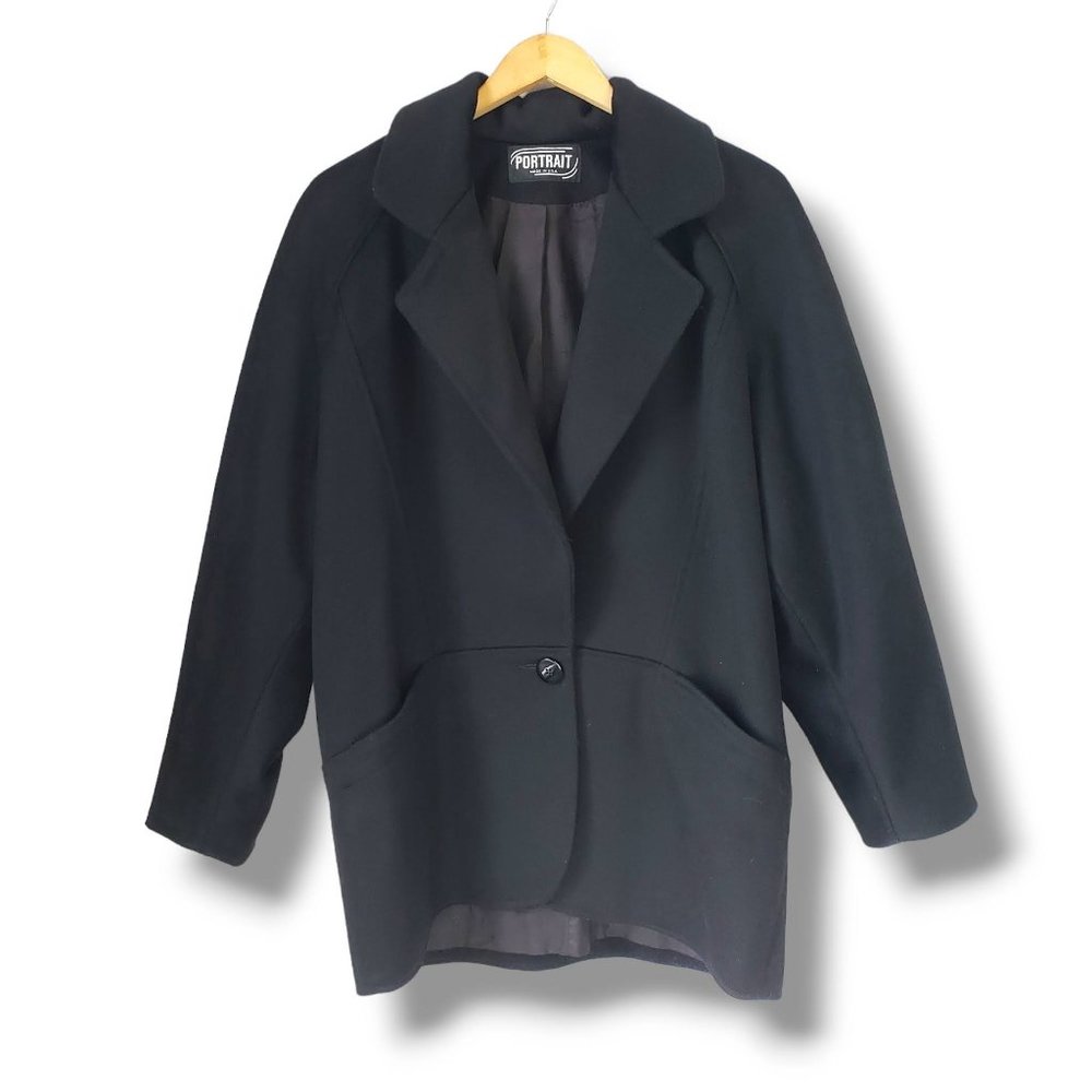 Vintage Portrait Oversized Woolblend Peacoat Size Large*